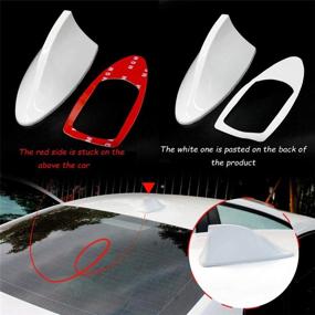 img 1 attached to Enhance Your Vehicle's Style with Heart Horse Car Antenna Shark Fin - AM FM Radio Signal Decorative Dummy Aerial Base for Auto SUV Truck (White)