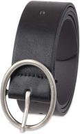 👗 amazon essentials women's adjustable casual belt: sleek style with a rounded buckle logo