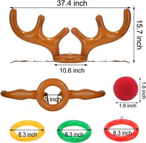 img 2 attached to 🦌 Dokeawo Christmas Games: Inflatable Reindeer Antler Ring Toss - Fun Kids Party Supplies & Stocking Stuffers