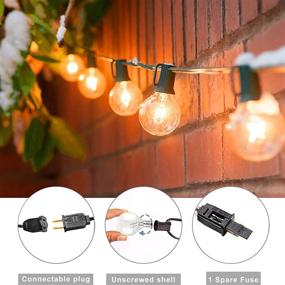 img 3 attached to 25 Feet Outdoor Globe String Lights with 27 G40 Bulbs (2 Spare) - Perfect for Party, Wedding, Garden, Backyard, Deck, Yard, Pergola, Gazebo - Ideal for Indoor & Outdoor Commercial Decoration