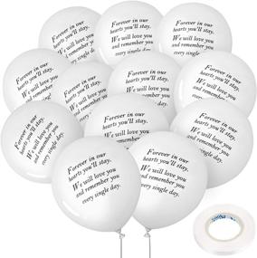 img 4 attached to 🎈 Gejoy 50 Pieces Memorial Balloons and 3 Pieces Balloon Ribbon Set - Perfect for Funeral Decoration and Balloon Release