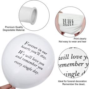 img 1 attached to 🎈 Gejoy 50 Pieces Memorial Balloons and 3 Pieces Balloon Ribbon Set - Perfect for Funeral Decoration and Balloon Release