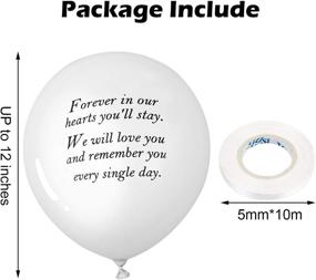 img 3 attached to 🎈 Gejoy 50 Pieces Memorial Balloons and 3 Pieces Balloon Ribbon Set - Perfect for Funeral Decoration and Balloon Release
