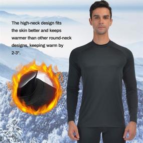 img 2 attached to Ultimate Performance Men's Thermal Underwear Fleece Lined Base Layer Long Johns Set - Top and Bottom Winter Sports Suits