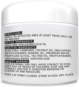 img 3 attached to 🦶 40% Urea Gel with Hyaluronic Acid and Tea Tree & Coconut Oil - 4 oz | Softens Cracked Heels, Feet, Elbows, Hands, Nails | Superior Hydration, Callus & Corn Remover | Includes Aloe Vera | Enhanced SEO