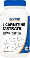 💊 nutricost l-carnitine tartrate 500mg, 120 capsules - powerful 1000mg per serving (60 servings) logo