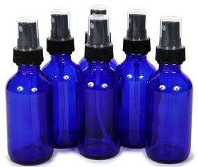 img 4 attached to 💙 Cobalt Glass Bottles with Black Sprayers: Superior Travel Accessories for Stylish Jetsetters