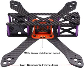 img 1 attached to ReadyToSky 220mm FPV Racing Drone Frame Kit - Martian II Carbon Fiber Quadcopter Frame with 4mm Arms, 5030 Propellers, and Lipo Battery Strap