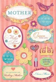 img 1 attached to 🌸 Karen Foster 10884: Acid and Lignin Free Scrapbooking Sticker Sheet - No.1 Mother, Long-lasting and Beautiful Designs!