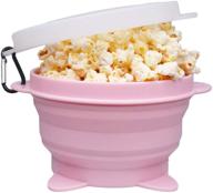 🍿 premium pink microwave popcorn popper: silicone collapsible popcorn maker, bpa free & dishwasher safe - christmas gift idea! логотип