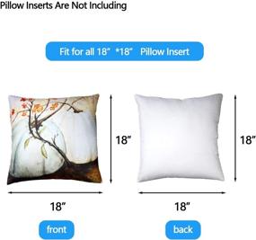 img 3 attached to 🍂 Menoly 6PCS Fall Pillow Covers: 18x18 Inches Thanksgiving Autumn Decorations + Pumpkin Pillow Cases - Perfect Cushion Couch Covers for Fall, Halloween, and Thanksgiving Day