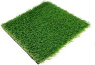 mykuja golf mat 12x12inch practice hitting mat - versatile indoor/outdoor sbr golf mat for driving range, backyard use - green (long/short grass) logo