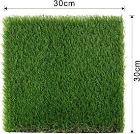 img 3 attached to MYKUJA Golf Mat 12x12inch Practice Hitting Mat - Versatile Indoor/Outdoor SBR Golf Mat for Driving Range, Backyard Use - Green (Long/Short Grass)