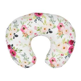 img 3 attached to 🌸 Floral Nursing Pillow Cover Slipcover 2-Pack - Soft and Stretchy Breastfeeding Pillow Cover for Girls (Floral Pattern)