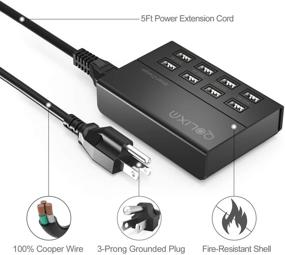 img 2 attached to QOLIXM USB Charger Hub for Tablets & Multiple USB Devices - 8 Ports Charging Station (50W/10A)