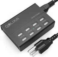 qolixm usb-зарядное устройство для планшетов и нескольких usb-устройств - 8 портовая станция зарядки (50 вт/10 а) логотип