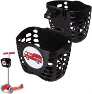 🛴 mini-factory kid's scooter basket: cute cartoon pattern, black front carrying basket for boys logo