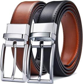 img 4 attached to Reversible Genuine Men's Belt - DWTS 02Blackbrown - Optimal Accessories