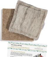 🐑 100% natural woolen needle felting mats | set of 2 unique mats | 3 felting options | safe & natural | fair trade artisans | 6 x 6 x 2-1/2 inch logo