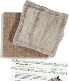 img 4 attached to 🐑 100% Natural Woolen Needle Felting Mats | Set of 2 Unique Mats | 3 Felting Options | Safe & Natural | Fair Trade Artisans | 6 x 6 x 2-1/2 inch