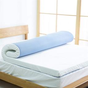 img 4 attached to 🛏️ Queen Size Bed Topper - Cooling Gel-Infused Memory Foam Mattress Topper Pad, 3 Inch Thickness, Soft with Removable Washable Cover - Oeko-Tex Certified Foam