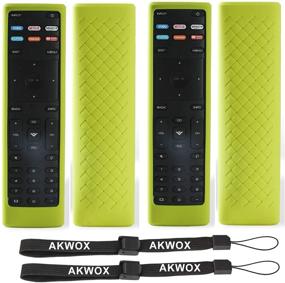 img 4 attached to 🎮 [2-Pack] AKWOX Green Silicone Shock Resistant Cover for 2017 Remote Controller - Anti Slip Protection Included