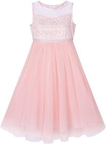 img 4 attached to Rhinestone Chiffon Bridesmaid Dress for Girls - Girls' Clothing Dresses