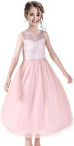 img 1 attached to Rhinestone Chiffon Bridesmaid Dress for Girls - Girls' Clothing Dresses