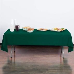 img 2 attached to 📦 Pack of 4ct Perfectware 54" x 108" Plastic Table Covers in Green and Red