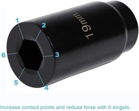 img 2 attached to 🔧 Honda Harmonic Balancer Socket Tool 77080 19mm: Unleash 3x Momentum Power with Standard Impact Sockets