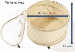 img 3 attached to 🎩 TIURE Large Hat Pop Up Bag: The Ultimate Storage and Travel Solution for Big Round Hats and Caps, 19 inches Diameter