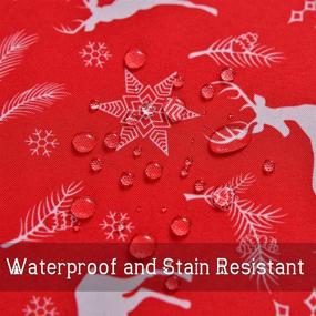 img 3 attached to Christmas Rectangle Tablecloth Decorative Waterproof