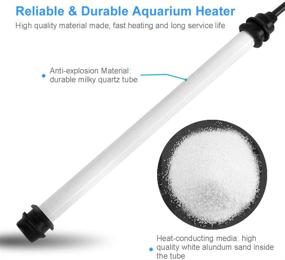 img 3 attached to 🐠 hygger Controllable Aquarium Heater: Submersible Quartz Thermostat for 10-60 Gallon Tanks - Ideal for Fresh & Salt Water - Built-in Thermometer Included