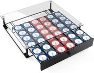 ☕ tempered glass top coffee pod storage drawer - black, holds 36 k cup coffee pods, 6 pods per line - compatible coffee capsules holder логотип