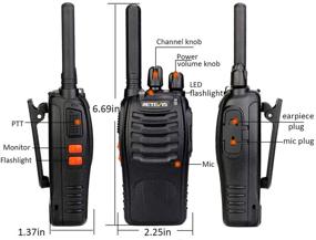 img 2 attached to Walkie Talkies Retevis H-777 с дальней дальностью действия - набор из 20 штук, 16 каналов, перезаряжаемые двухсторонние радиостанции с USB зарядной базой и стенным адаптером (черные) - идеальны для взрослых.