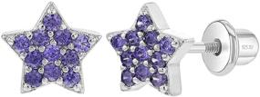 img 4 attached to ✨ CZ Cluster Star Stud Earrings in 925 Sterling Silver with Screw Back Locking System - Sparkling and Easy to Wear for Toddlers & Little Girls