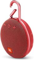 jbl clip 3 red: portable waterproof wireless bluetooth speaker logo