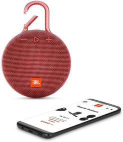 img 1 attached to JBL Clip 3 Red: Portable Waterproof Wireless Bluetooth Speaker