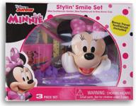 🐭 minnie mouse stylin' smile set: toothbrush holder, toothbrush & rinse cup - perfect oral care kit for kids! logo