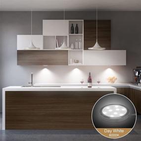 img 3 attached to 💡 HURYEE 8 Pack Under Cabinet Lighting Puck Lights with Dimmable Transformer, Linkable LED Lights for Plug in / Hardwired Installation, Compatible with Most Dimmer Switches - Daywhite 6000K