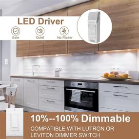 img 2 attached to 💡 HURYEE 8 Pack Under Cabinet Lighting Puck Lights with Dimmable Transformer, Linkable LED Lights for Plug in / Hardwired Installation, Compatible with Most Dimmer Switches - Daywhite 6000K