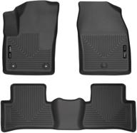 🚗 black weatherbeater front & 2nd seat floor mats for 2018-19 toyota c-hr: husky liners 95651 logo