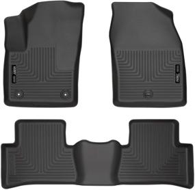 img 4 attached to 🚗 Black Weatherbeater Front & 2nd Seat Floor Mats for 2018-19 Toyota C-HR: Husky Liners 95651