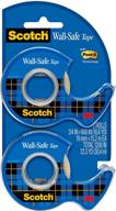 📌 scotch wall-safe tape: 2 rolls, securely sticks & cleanly removes – invisible for displaying, photo safe – 3/4" x 600" (183-dm2) logo