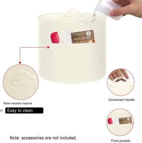 img 3 attached to 🔒 Waterproof Dust Cover with Pockets for Extra Accessories, ideal for 8 Quart Instant Pot Pressure Cooker - Easy to Clean Cloth Cover in Beige