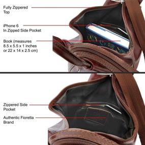 img 1 attached to Fioretta Итальянская подлинная рюкзак-сумка для женщин и бумажники в модных рюкзаках.