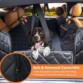 img 1 attached to 🐾 Navigate with Ease: URPOWER Waterproof Dog Seat Cover with Mesh Visual Window, Nonslip & Washable for Cars, Trucks, and SUVs