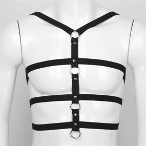 img 2 attached to 👔 Elevate Your Style with ACSUSS Elastic Adjustable Shoulder Clubwear Belt for Men