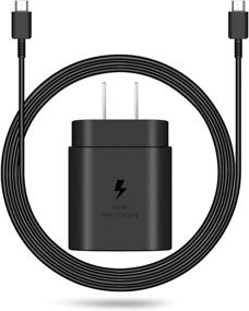 img 4 attached to 🔌 25W USB C Super Fast Charger for Samsung Galaxy S20/S21/Note 20 Ultra/Note 10/+/Ultra, with 6Ft USB C to USB C Charging Cable - Samsung Fast Charger