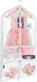 img 4 attached to 👗 Univivi Clear PVC Dance Costume Bag with Multiple Zipper Pockets, Perfect for Dance Competitions (Clear, 40 Inch)